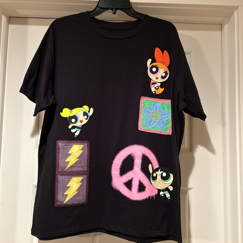 Power Puff Girls crochet patch t-shirt